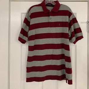 Nautica Polo Maroon and Gray Large